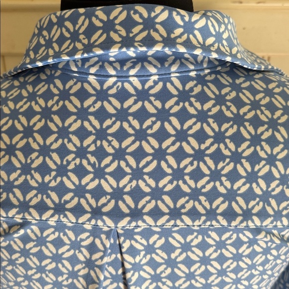 J. McLaughlin NWT Cagney Pullover Blue and White Geometric Long Sleeve Dress - Picture 7 of 13